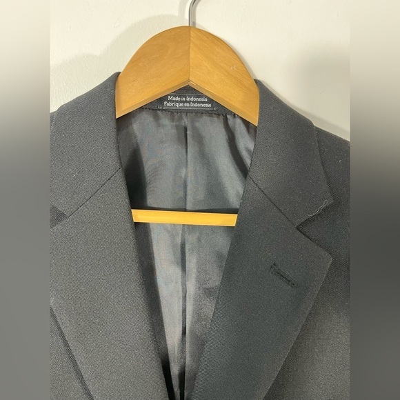 Joseph Feiss Sz 36S Classic Fit Wool Blend 2 Button Gold Blazer Sport Coat Black - Picture 6 of 11